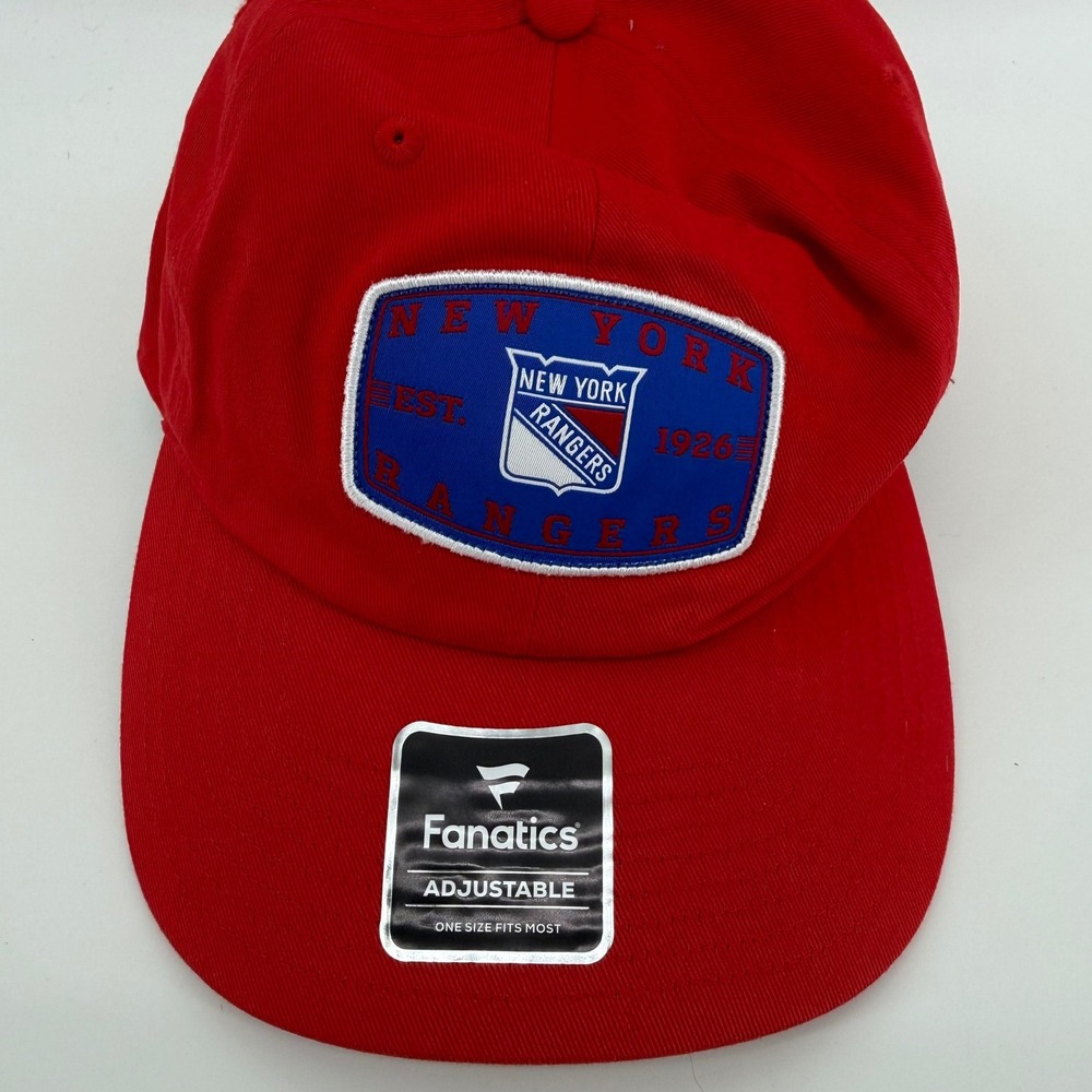 Fanatics Red New York‎ Rangers Adjustable Baseball Cap One Size Fits Most NHL